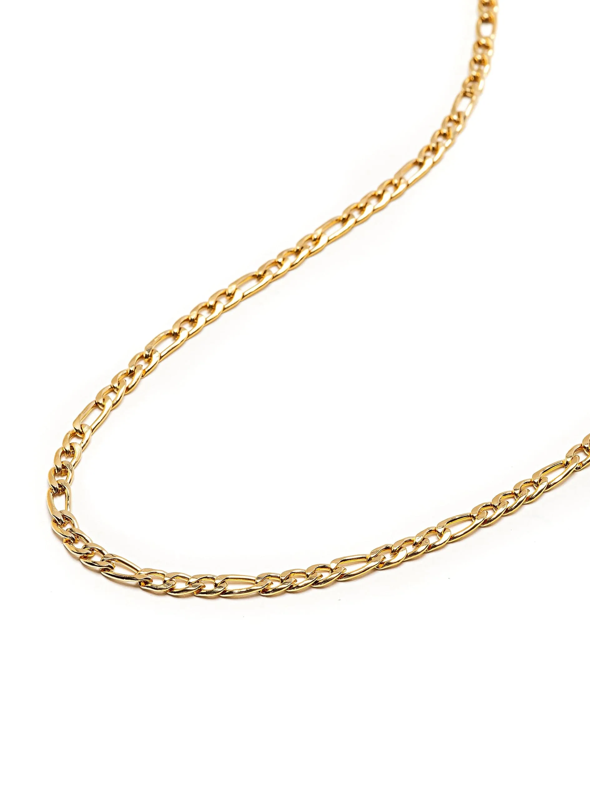 Men's Gold Figaro Chain in 3mm