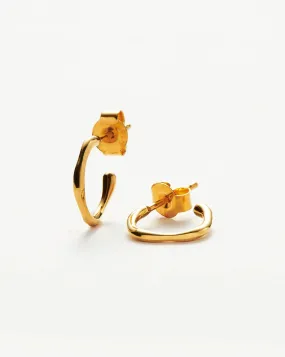 Mini Molten Hoop Earrings | 18ct Gold Plated Vermeil