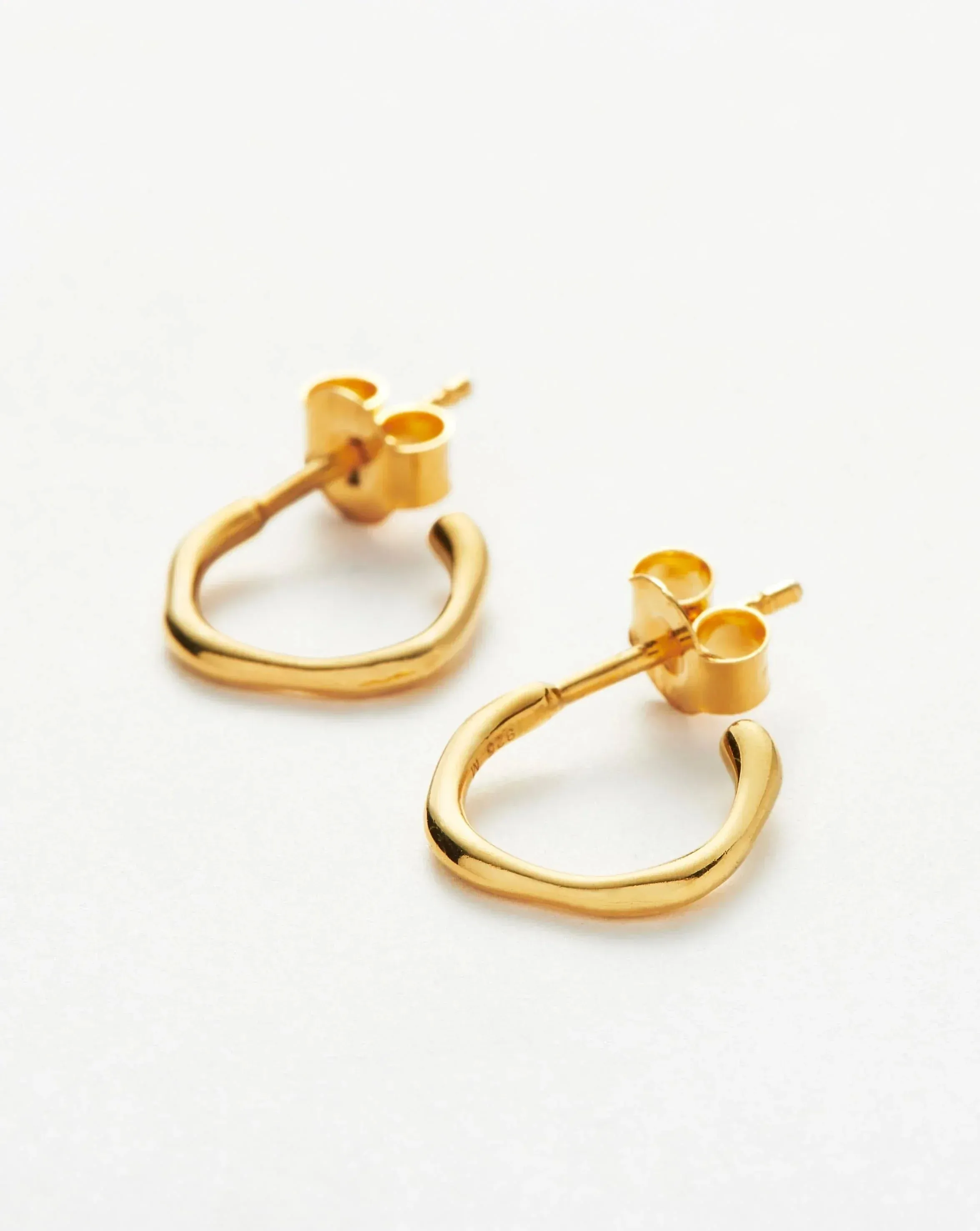 Mini Molten Hoop Earrings | 18ct Gold Plated Vermeil