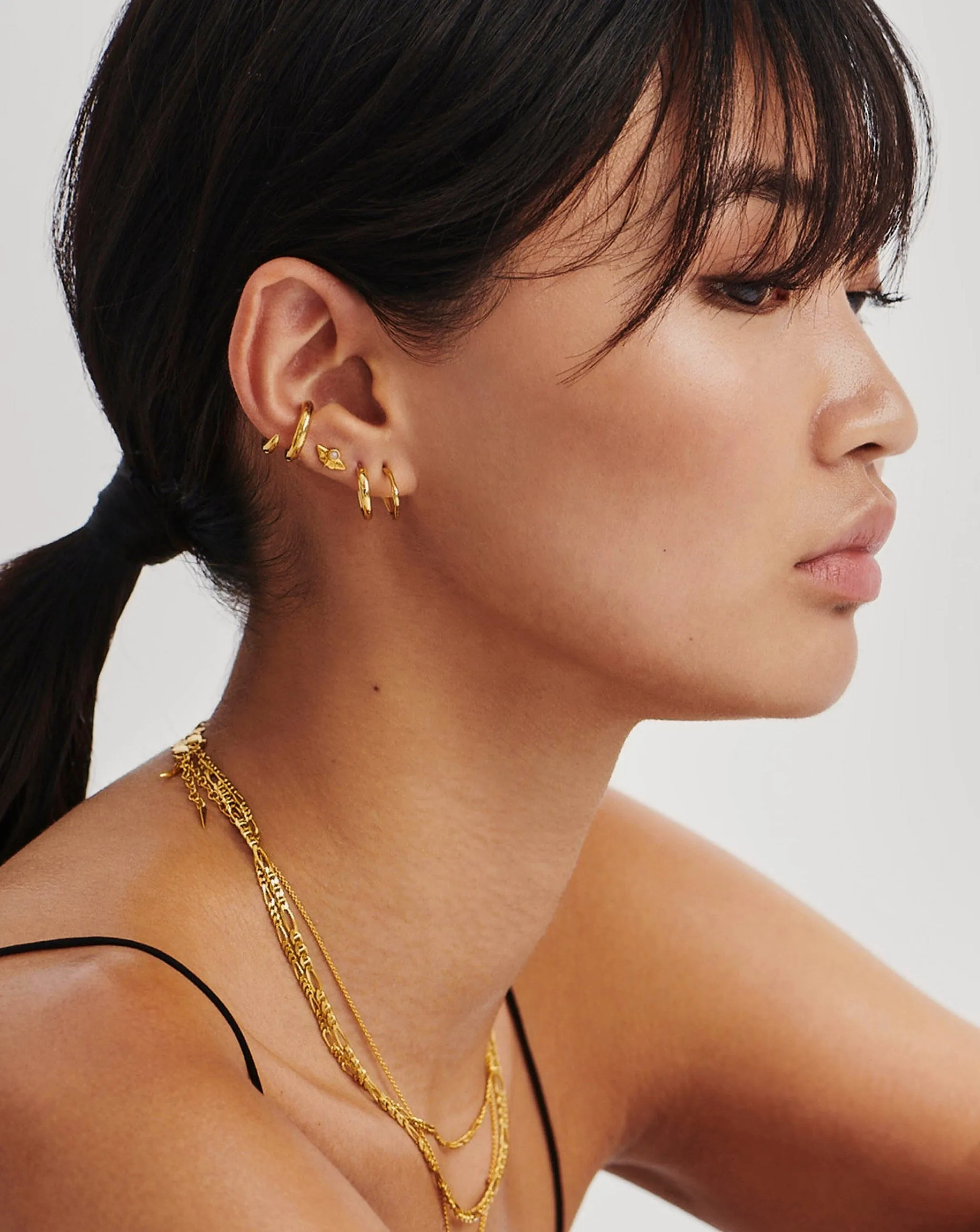 Mini Molten Hoop Earrings | 18ct Gold Plated Vermeil