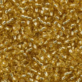 Miyuki Boncuk, MiyukiRoundBeads 6/0- 0003 Silver Lined Gold