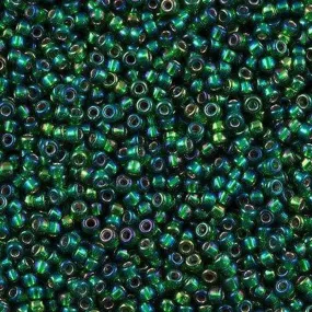 Miyuki Boncuk, MiyukiRoundBeads 8/0-1016 Silver Lined Green AB