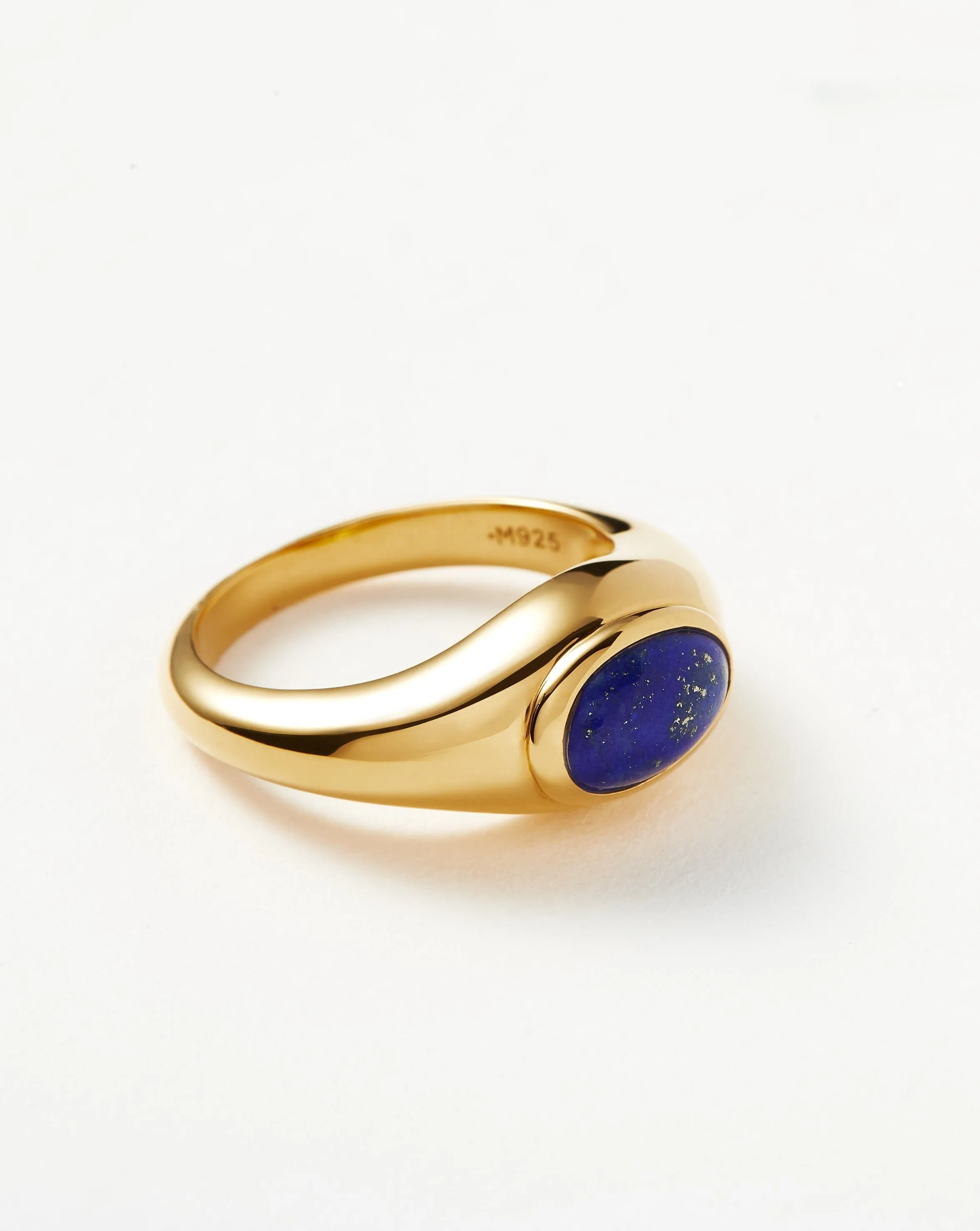 Molten Gemstone Ring | 18ct Gold Plated Vermeil/Lapis