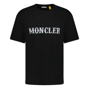 MONCLER WRITING LOGO T-SHIRT BLACK