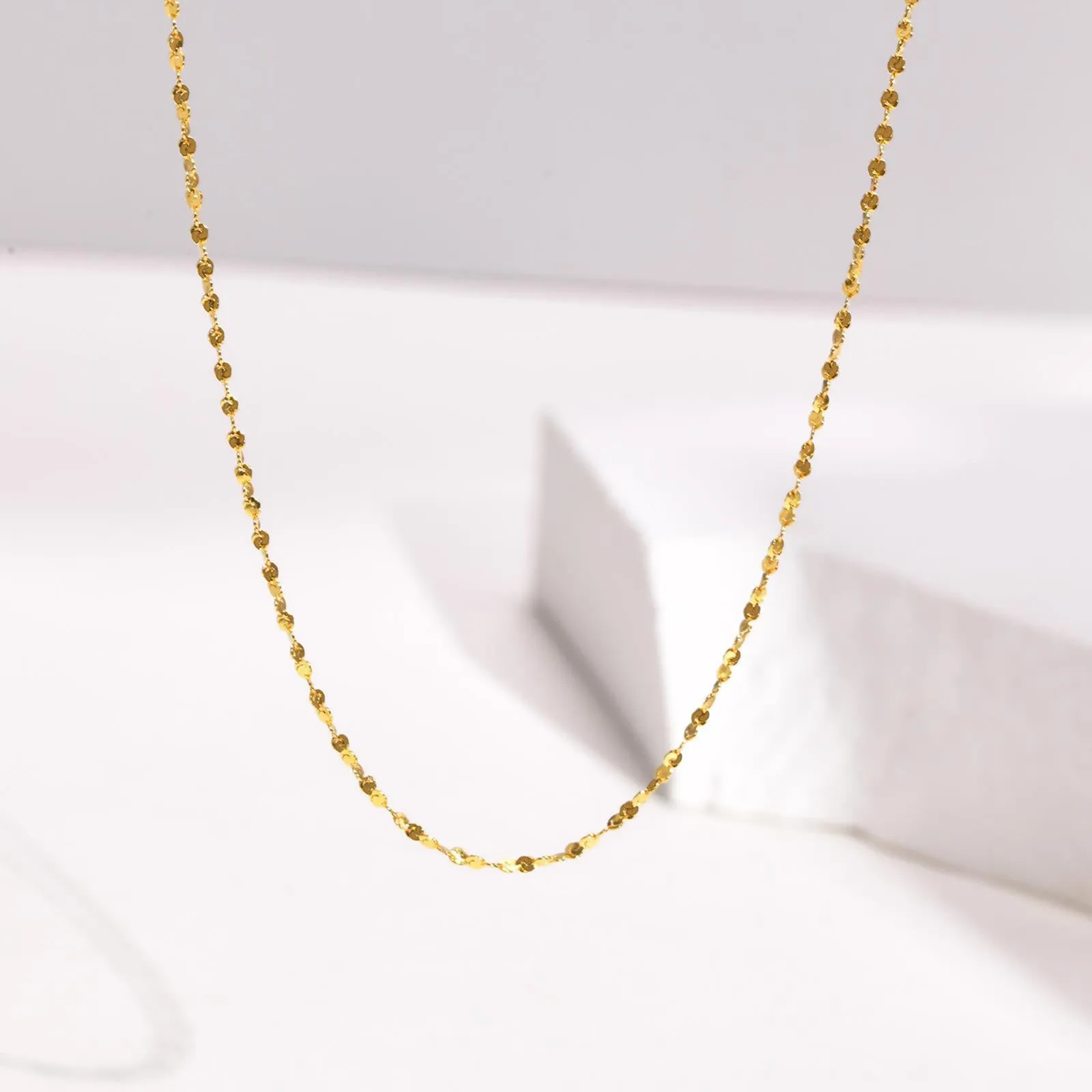 No-Tarnish Medical Titanium Shimmering Stacked Clavicle Chain Necklace