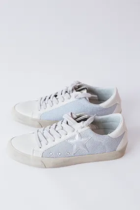 Pilar Mesh Star Sneaker, Silver | ShuShop