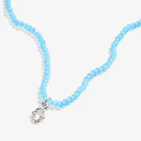 Protection Hamsa   Blue Bead Necklace, Adjustable