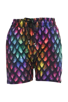 Rainbow Dragon Scales Jogger Shorts