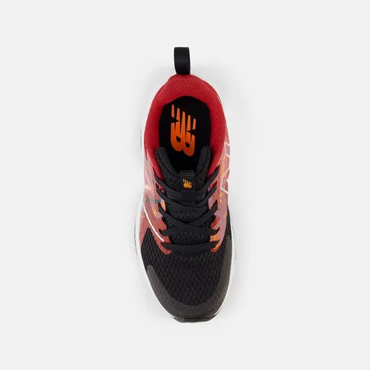 Rave Run v2 Kid's Lace Athletic Trainer - Black/True Red/Blaze Orange