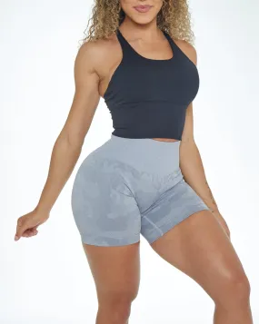 Rita Camo Seamless Shorts - Grey