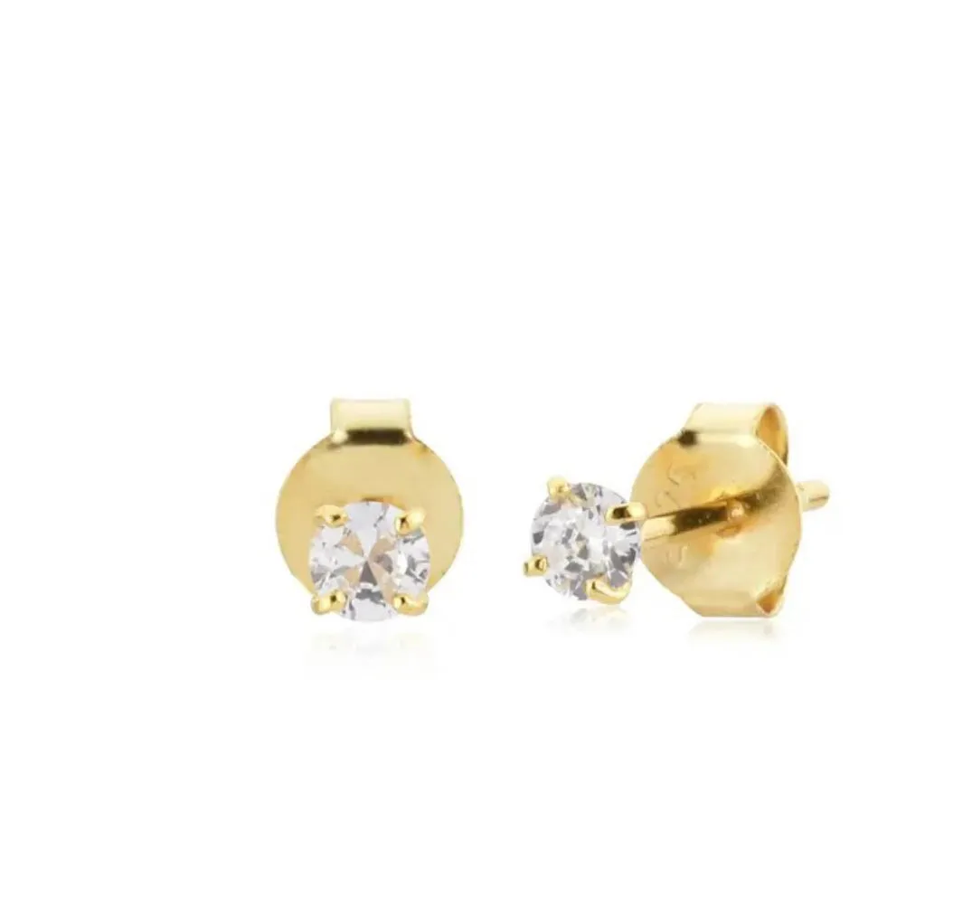 Round CZ Stud