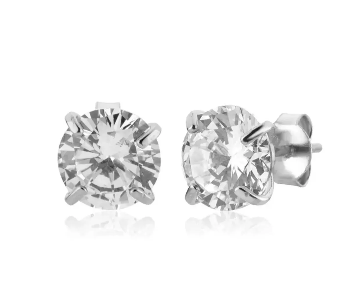 Round CZ Stud