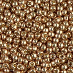 Seed Beads-11/0 Round-4204 Duracoat Galvanized Champagne-Miyuki-16 Grams