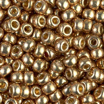 Seed Beads-11/0 Round-4204 Duracoat Galvanized Champagne-Miyuki-16 Grams