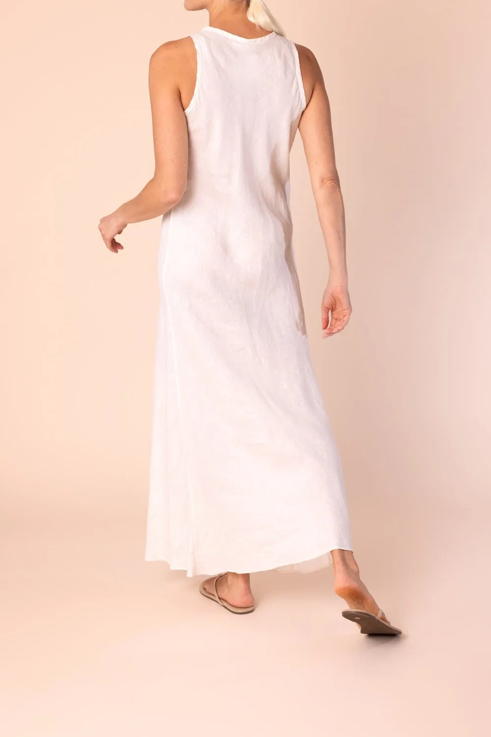 Sleeveless Vneck Dress - Naturale