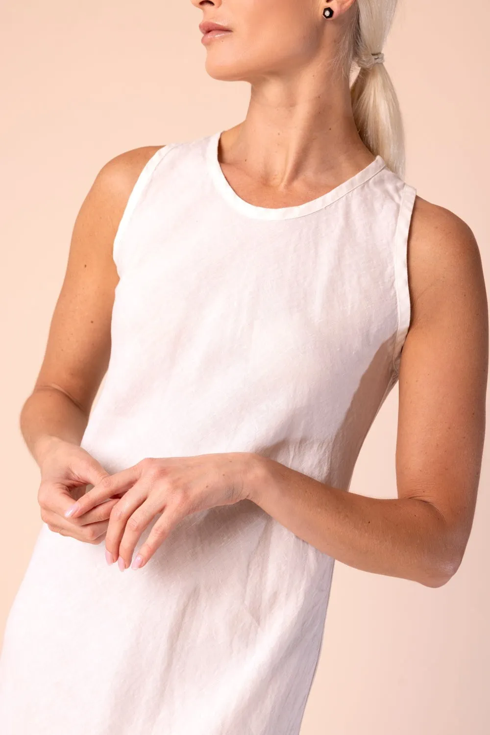 Sleeveless Vneck Dress - Naturale