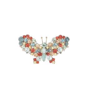 Small Butterfly in Chrysolite / Padparadscha / Smoked Sapphire