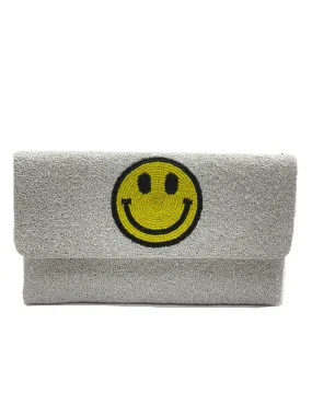 Smiley Beaded Clutch