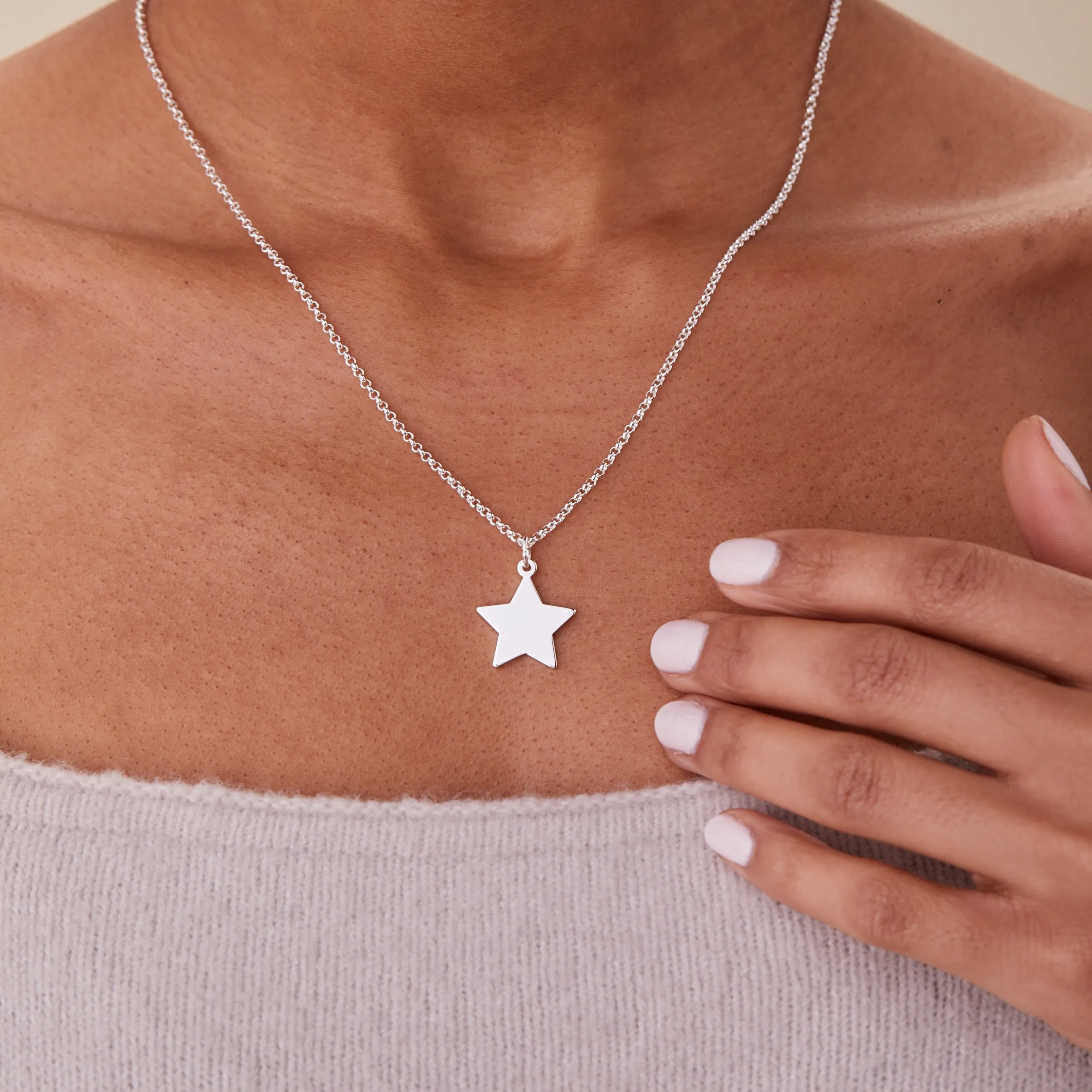 Star Charm Necklace, 19''