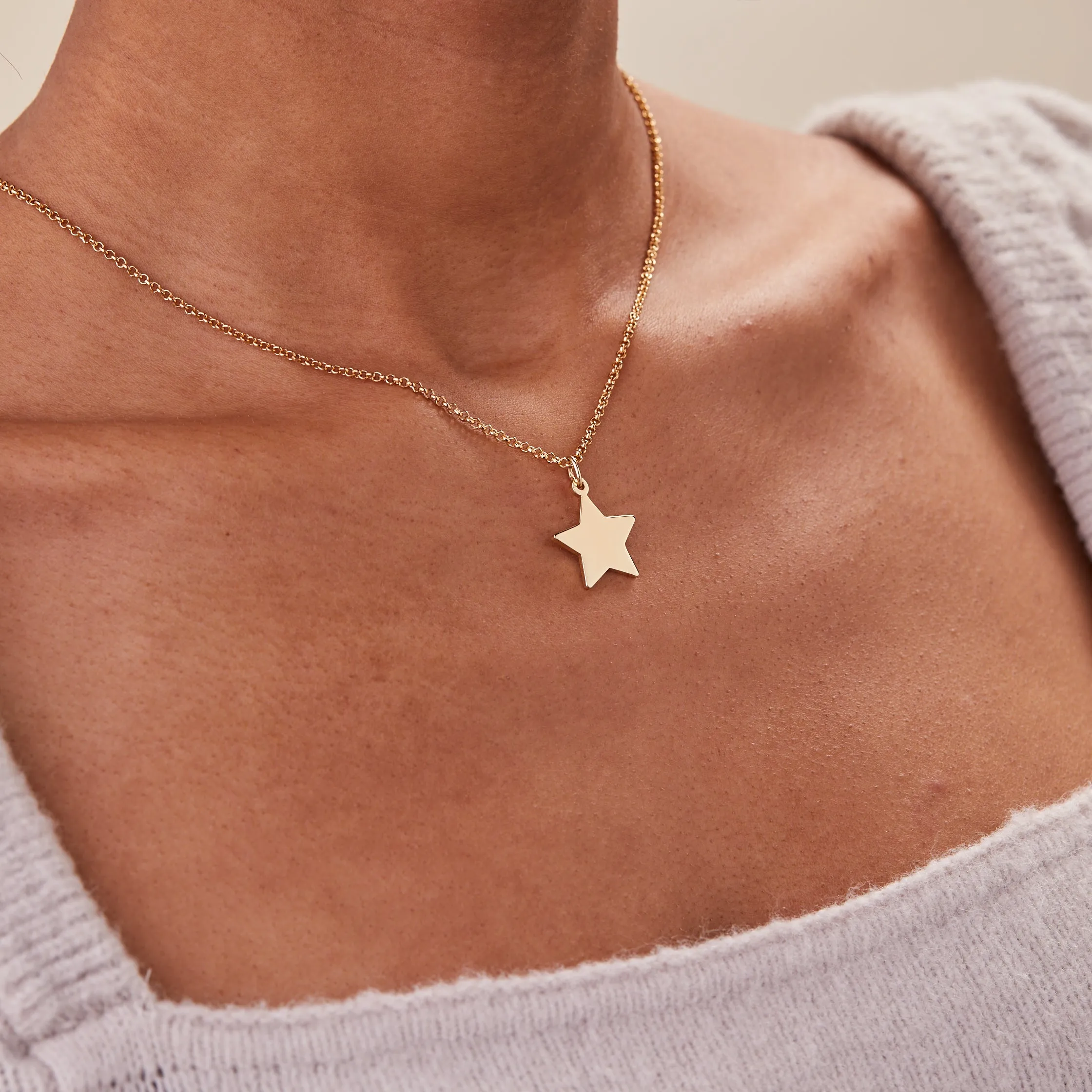 Star Charm Necklace, 19''