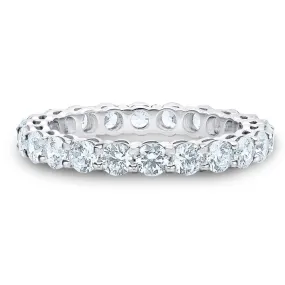 Sterling Silver Airline Eternity Band CZ Ring