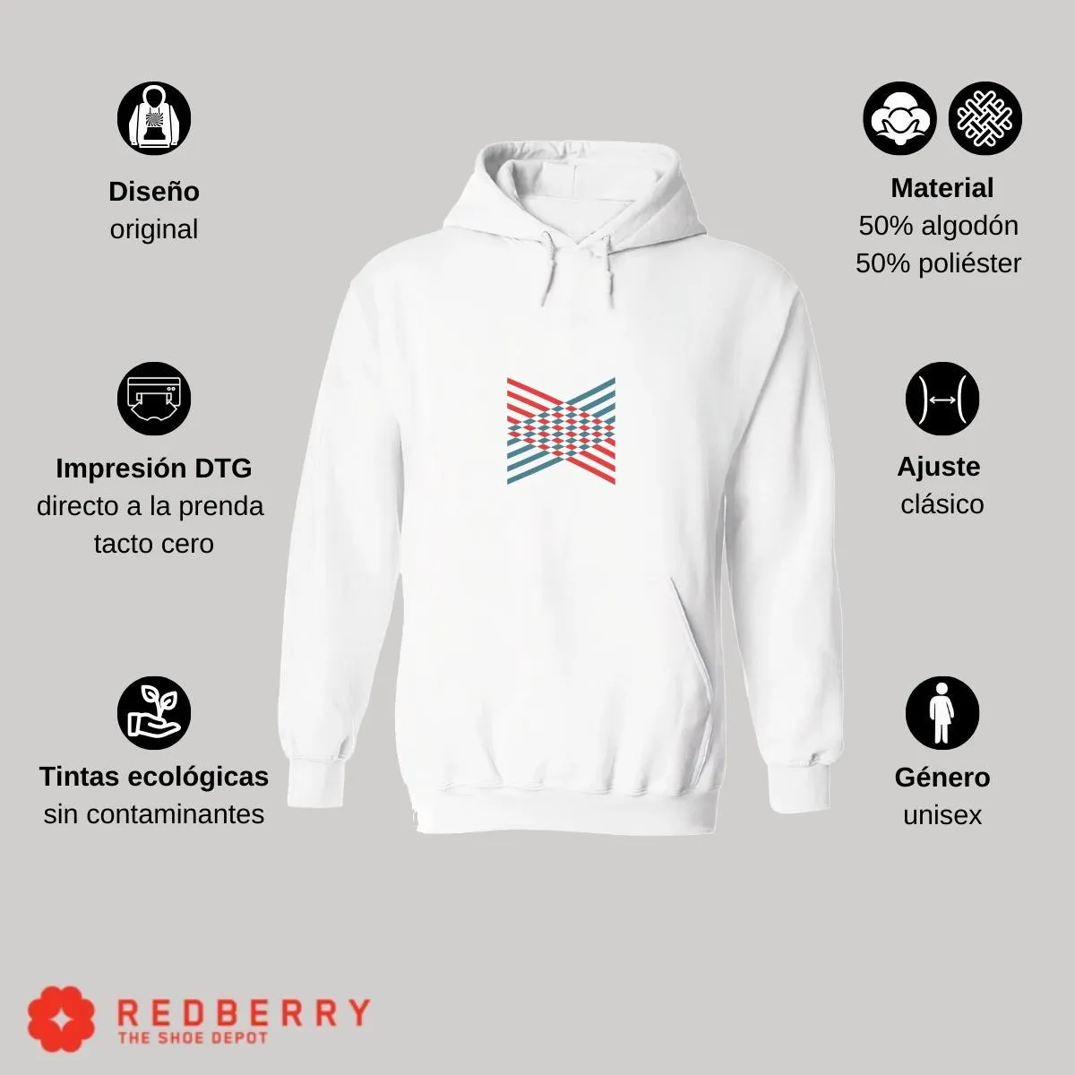 Sudadera Hombre  Hoodie Geometría Diseo Frases 001