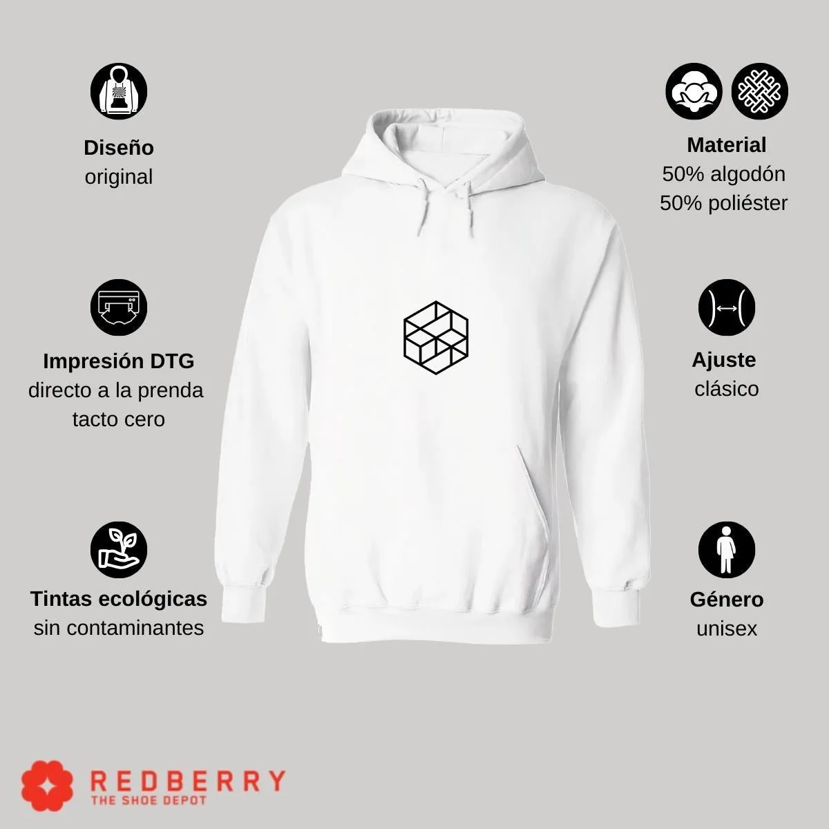 Sudadera Hombre  Hoodie Geometría Diseo Frases 018