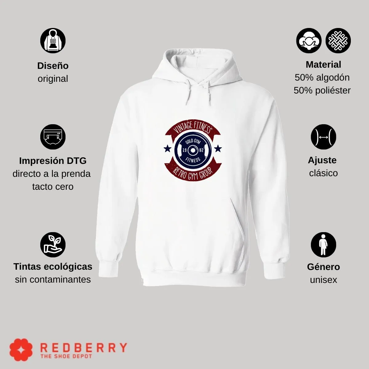 Sudadera Hombre  Hoodie Gym Ejercicio Fitness 020