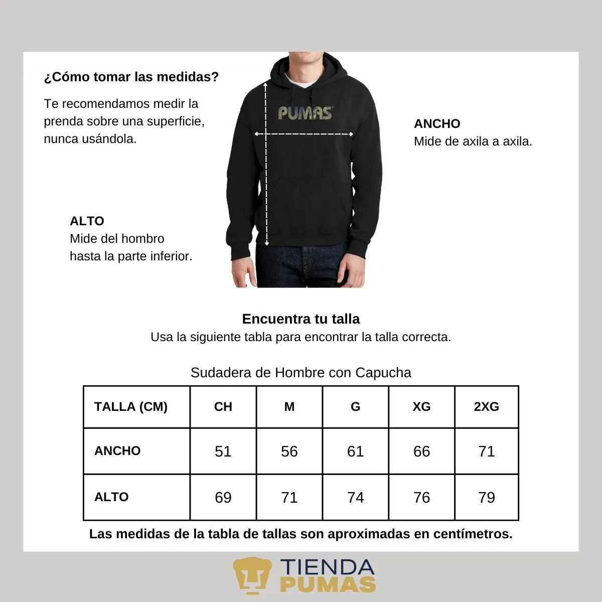 Sudadera Hombre Hoodie Pumas UNAM Fusión