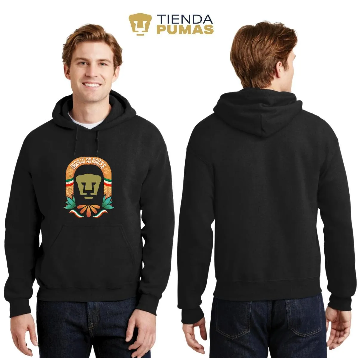 Sudadera Hombre Hoodie Pumas UNAM por mis raíces