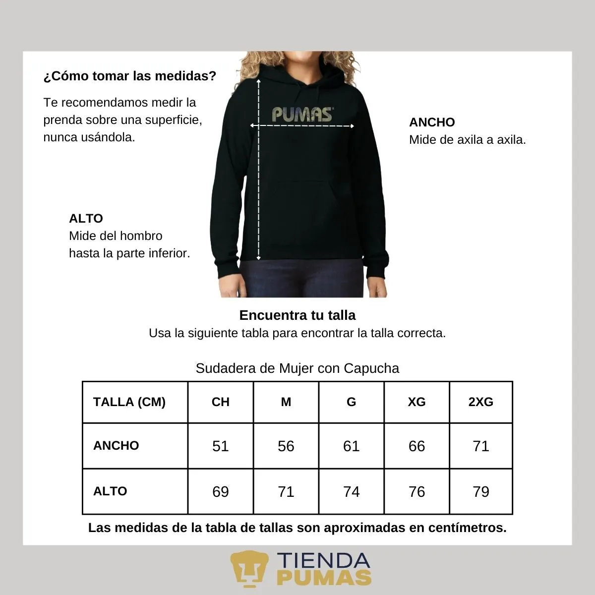 Sudadera Mujer Hoodie Pumas UNAM Fusión