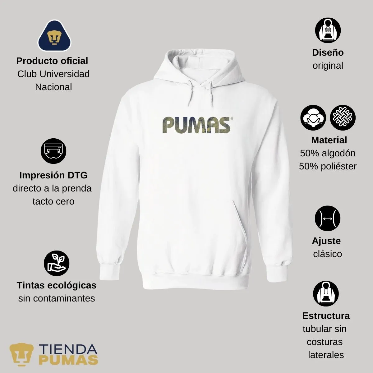 Sudadera Mujer Hoodie Pumas UNAM Fusión