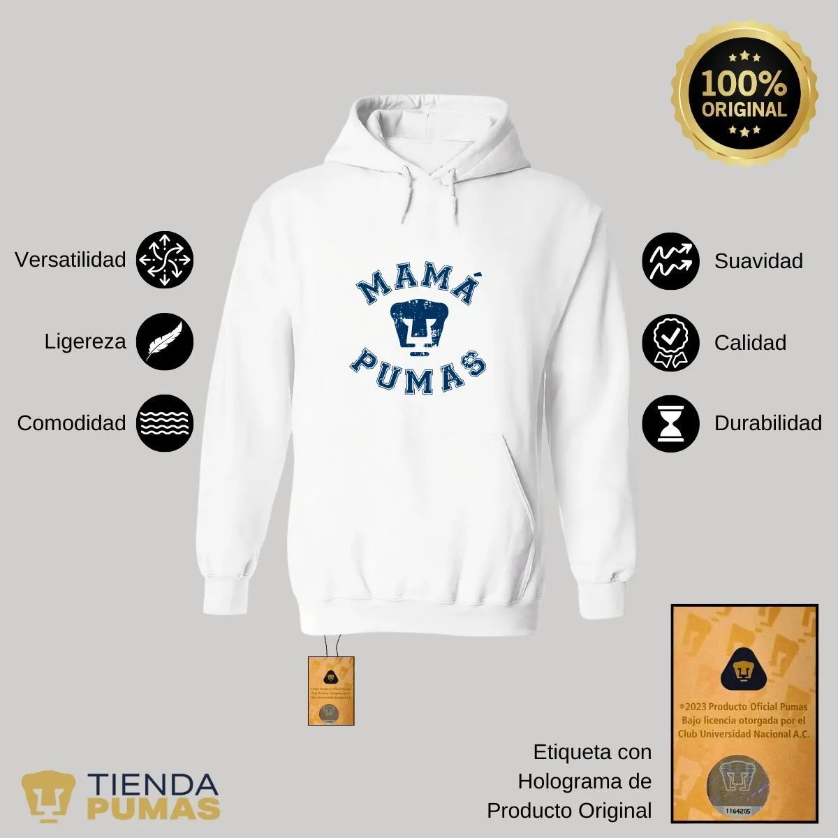 Sudadera Mujer Hoodie  Pumas UNAM Mamá