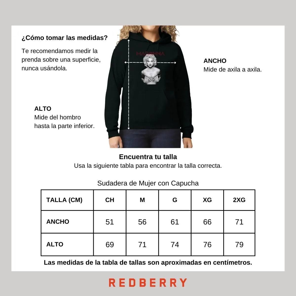 Sudadera para Mujer Hoodie Madonna