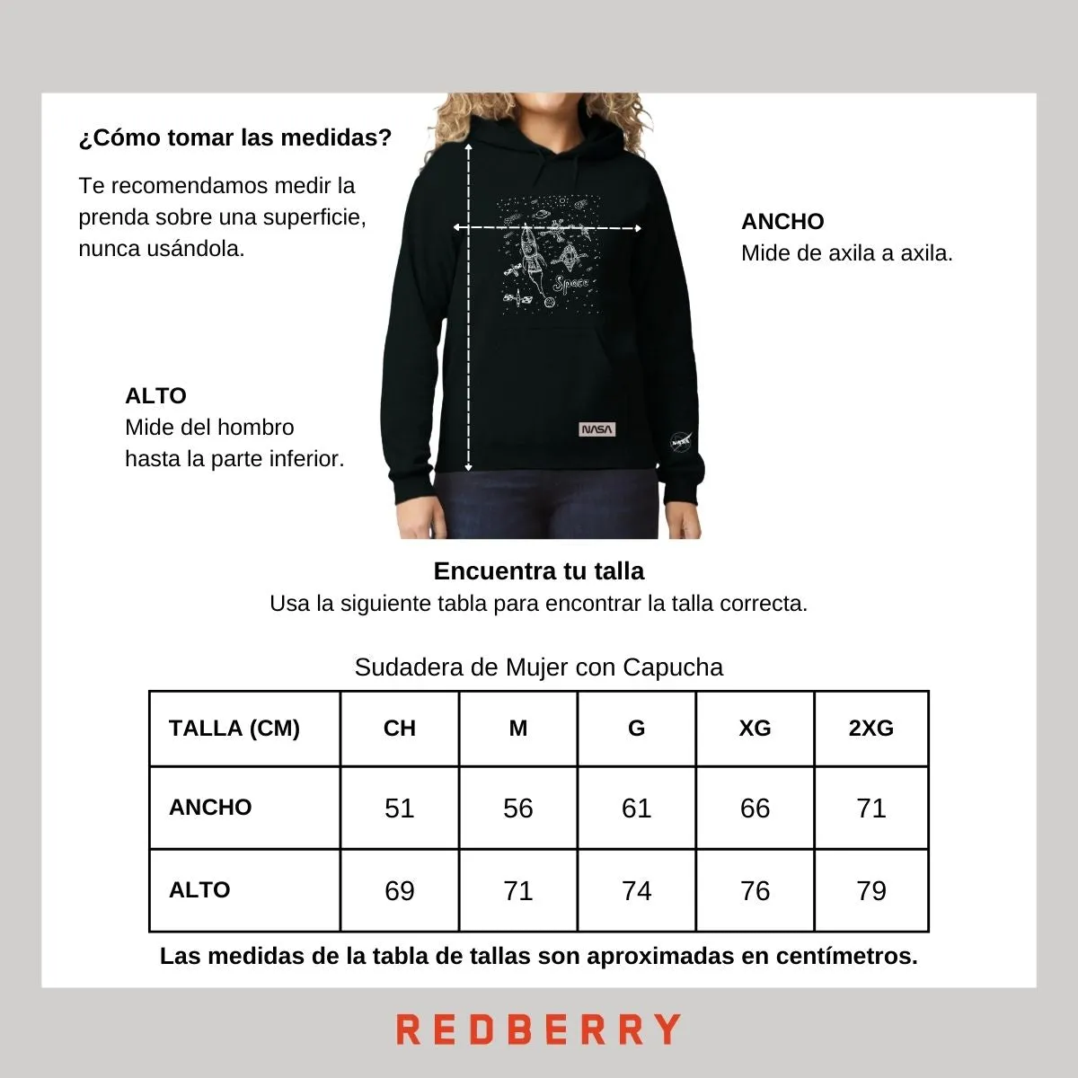 Sudadera para Mujer Hoodie Nasa Space