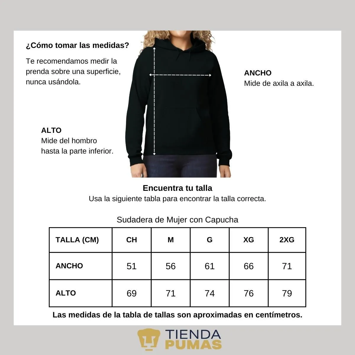 Sudadera para Mujer Hoodie Pumas UNAM Siempre te querré