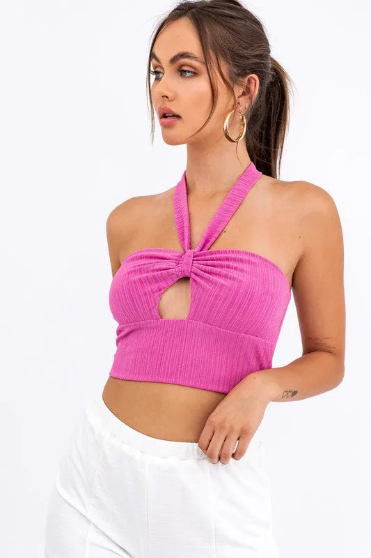 Sunrise Is Here Halter Bandeau Crop Top