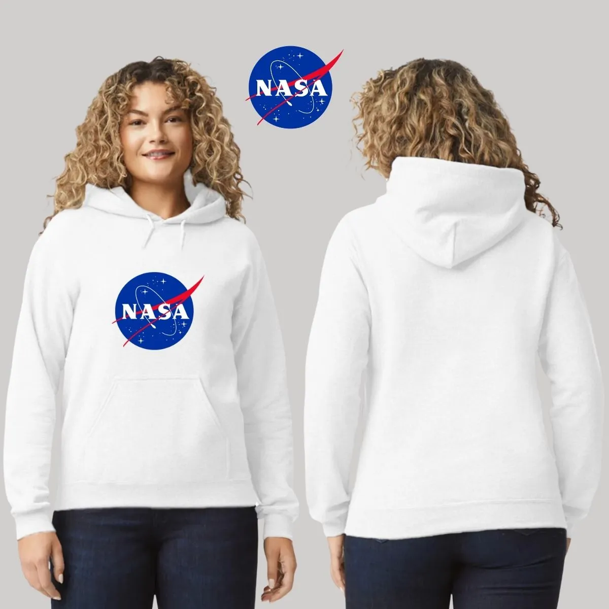 Sweater Suéter Mujer Hoodie Nasa Logo