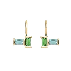 TU Y YO M AQUAMARINE   PERIDOT EARRINGS