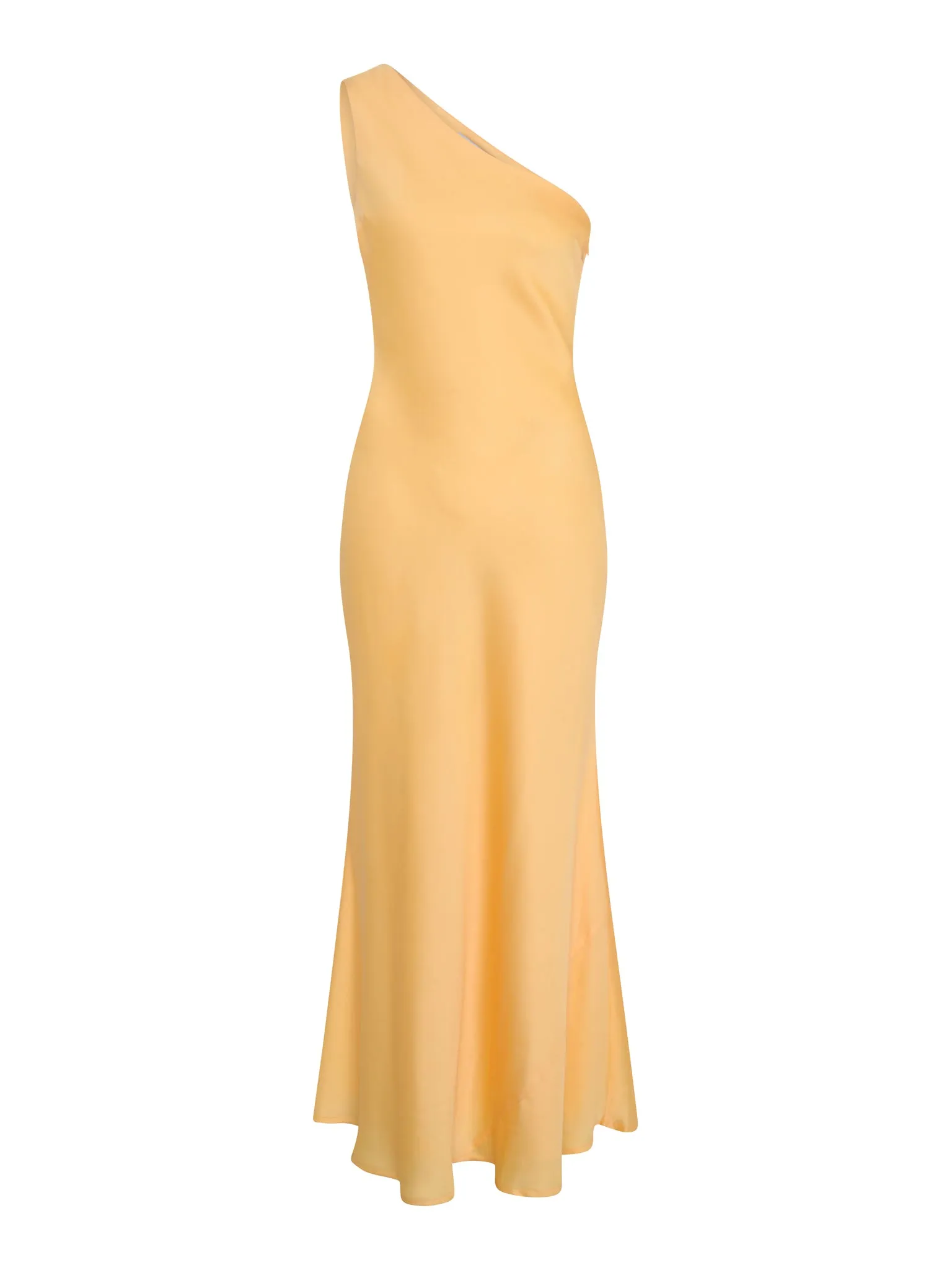 Uma One Shoulder Dress in Lemon Yellow