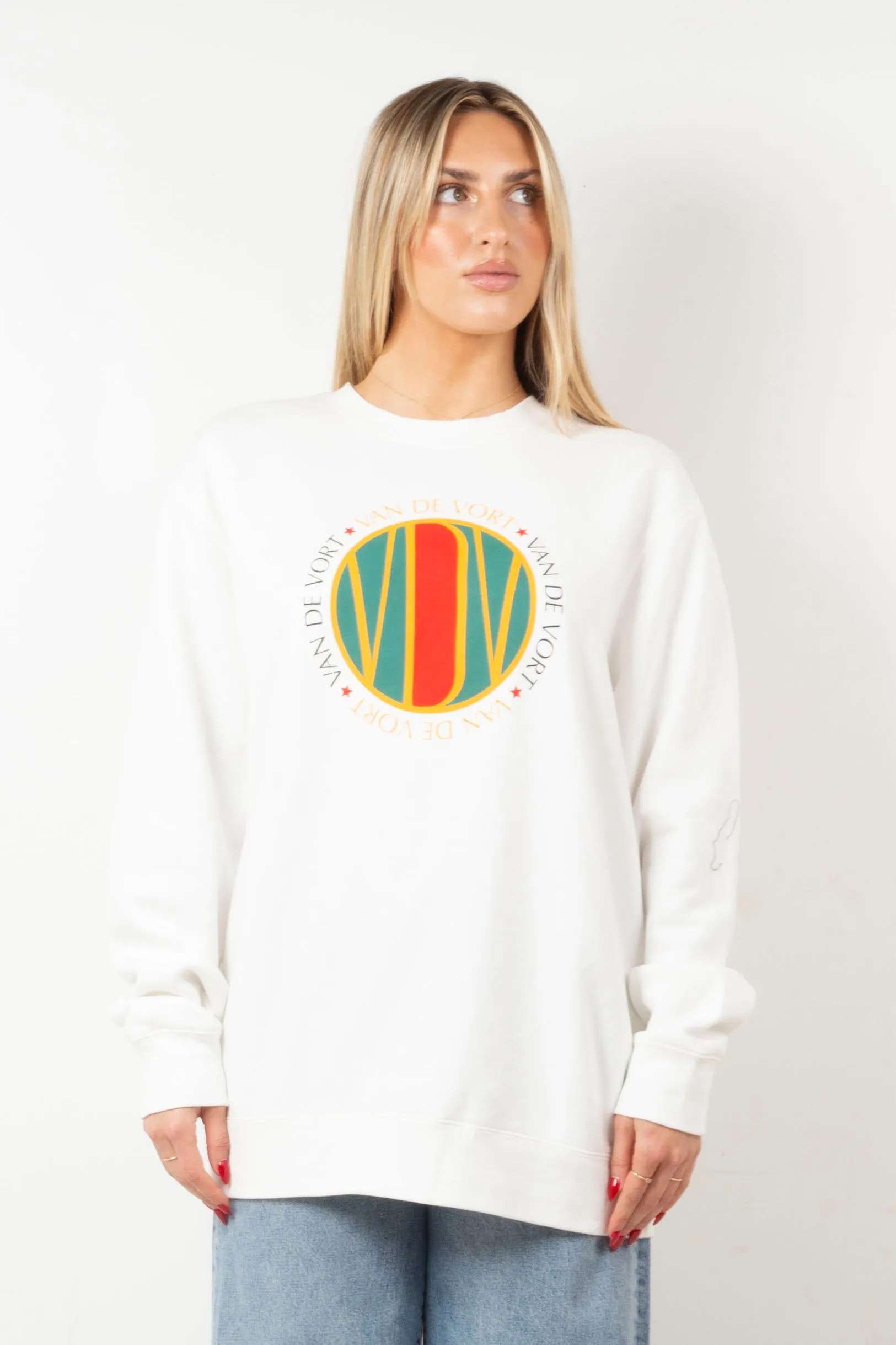 VDV Circular Crew - White/Green/Yellow