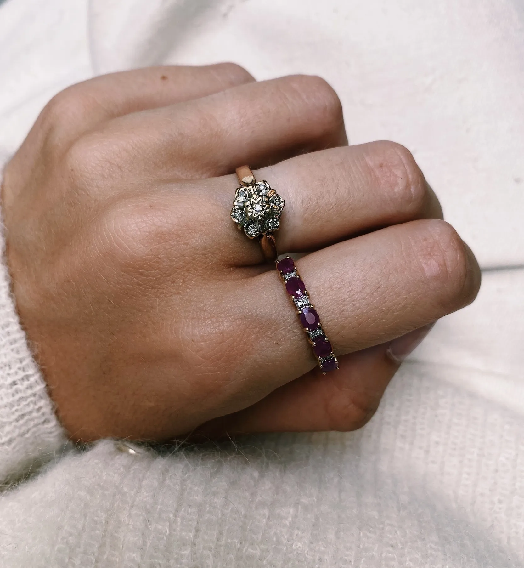 Vintage Ruby and Diamond Secret Love Ring