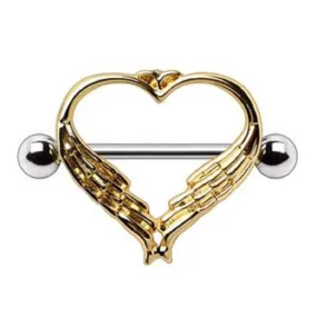 WildKlass Gold Plated Winged Heart Nipple Shield