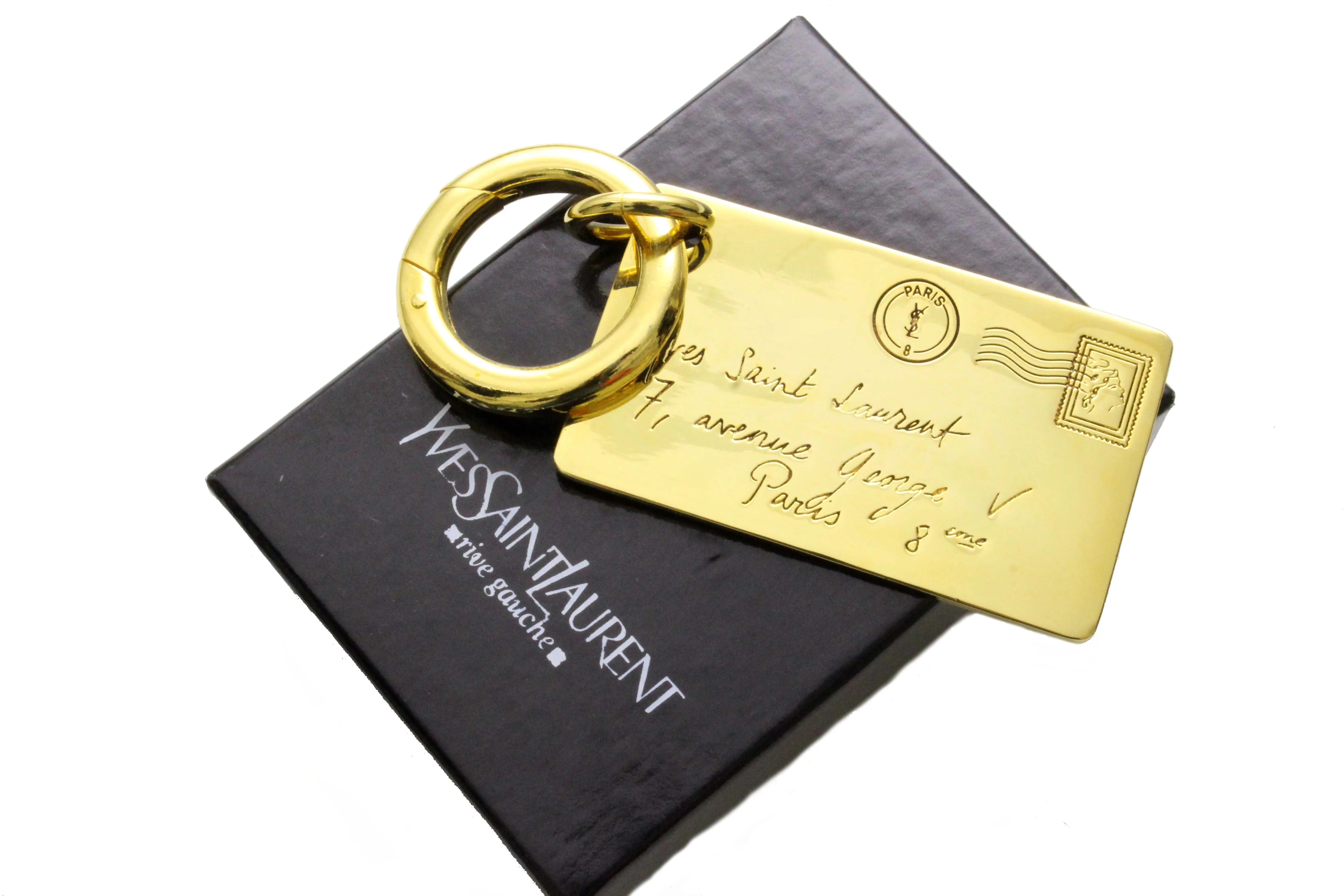 YVES SAINT LAURENT Y-mail large envelope key-ring bag charm