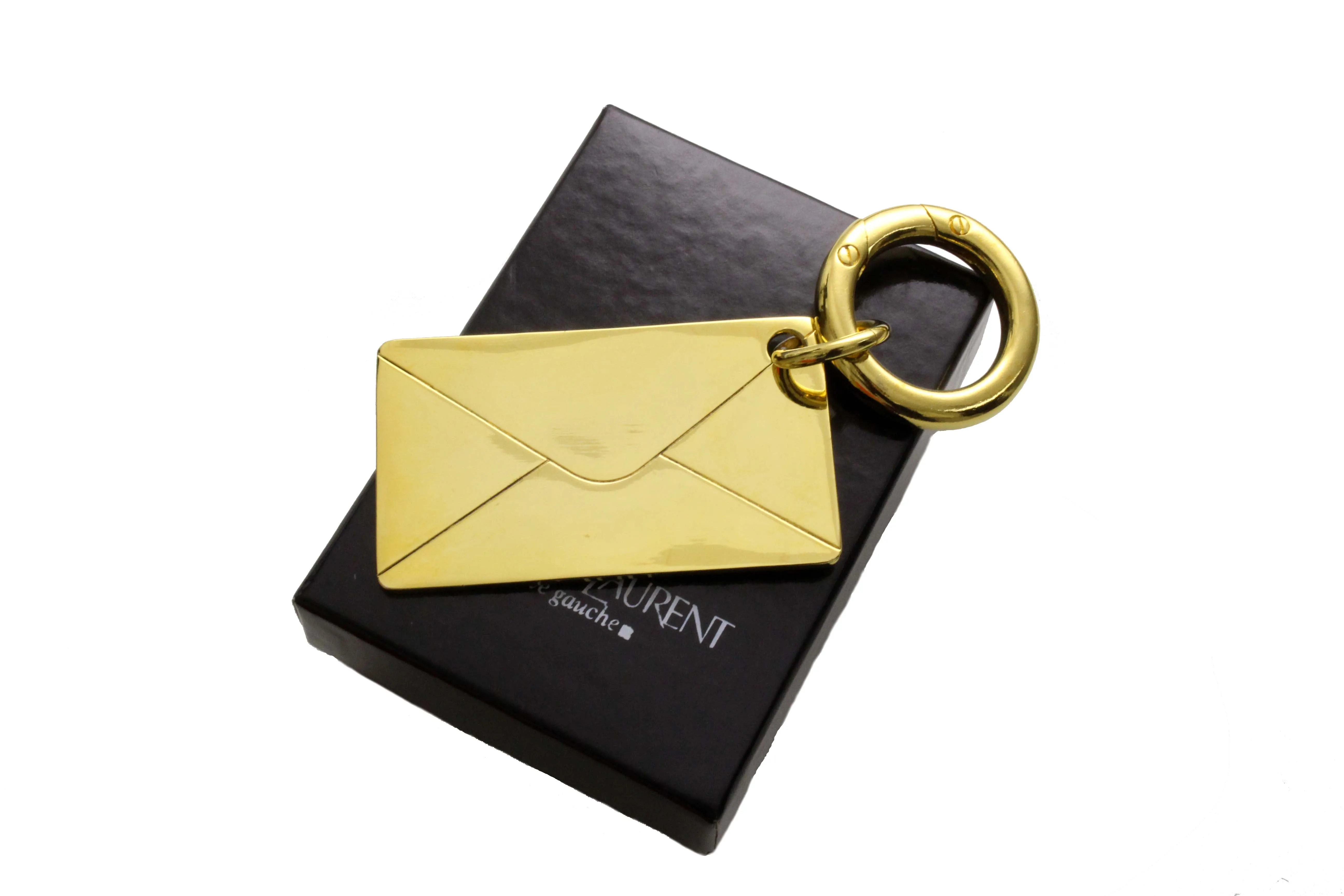 YVES SAINT LAURENT Y-mail large envelope key-ring bag charm