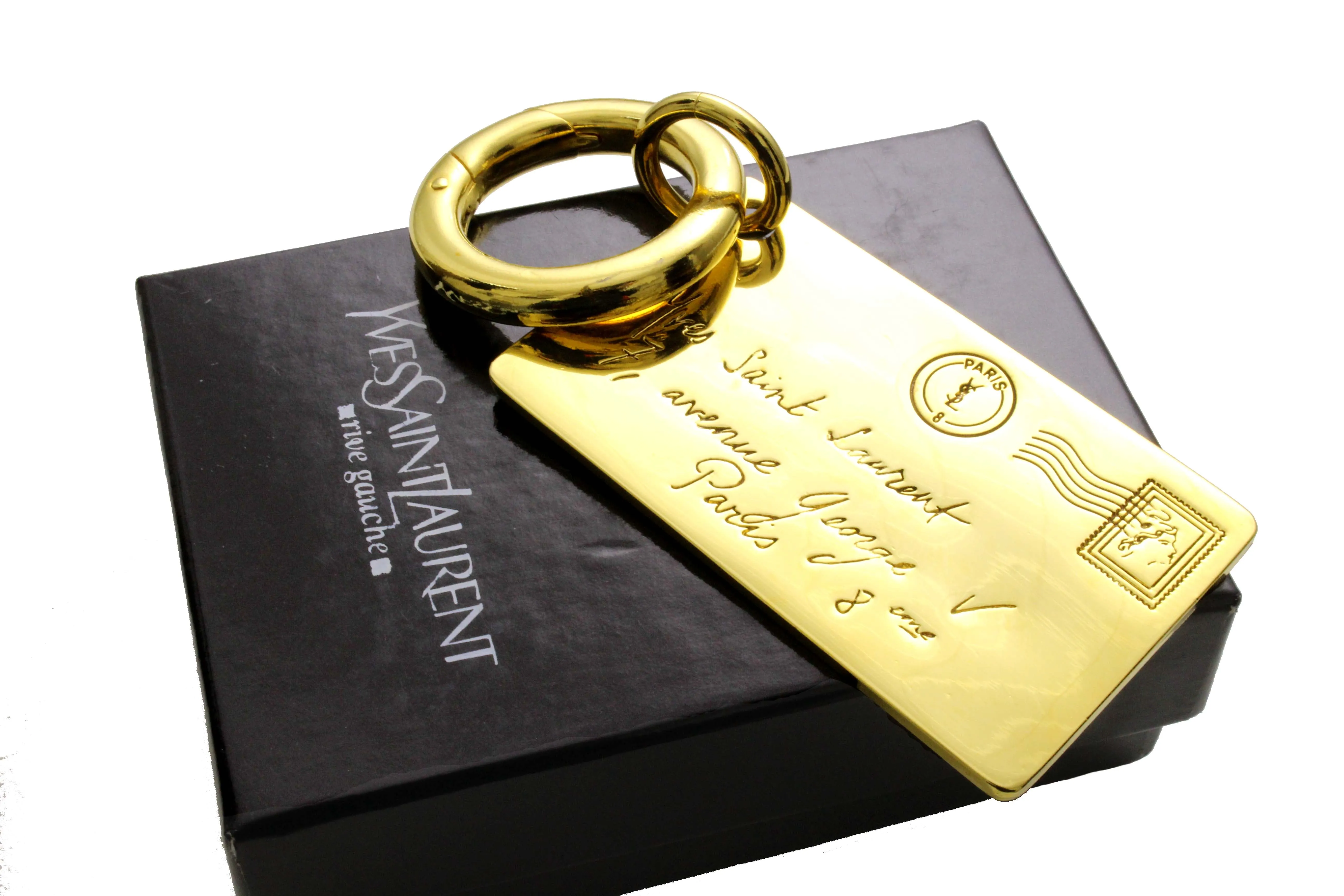 YVES SAINT LAURENT Y-mail large envelope key-ring bag charm