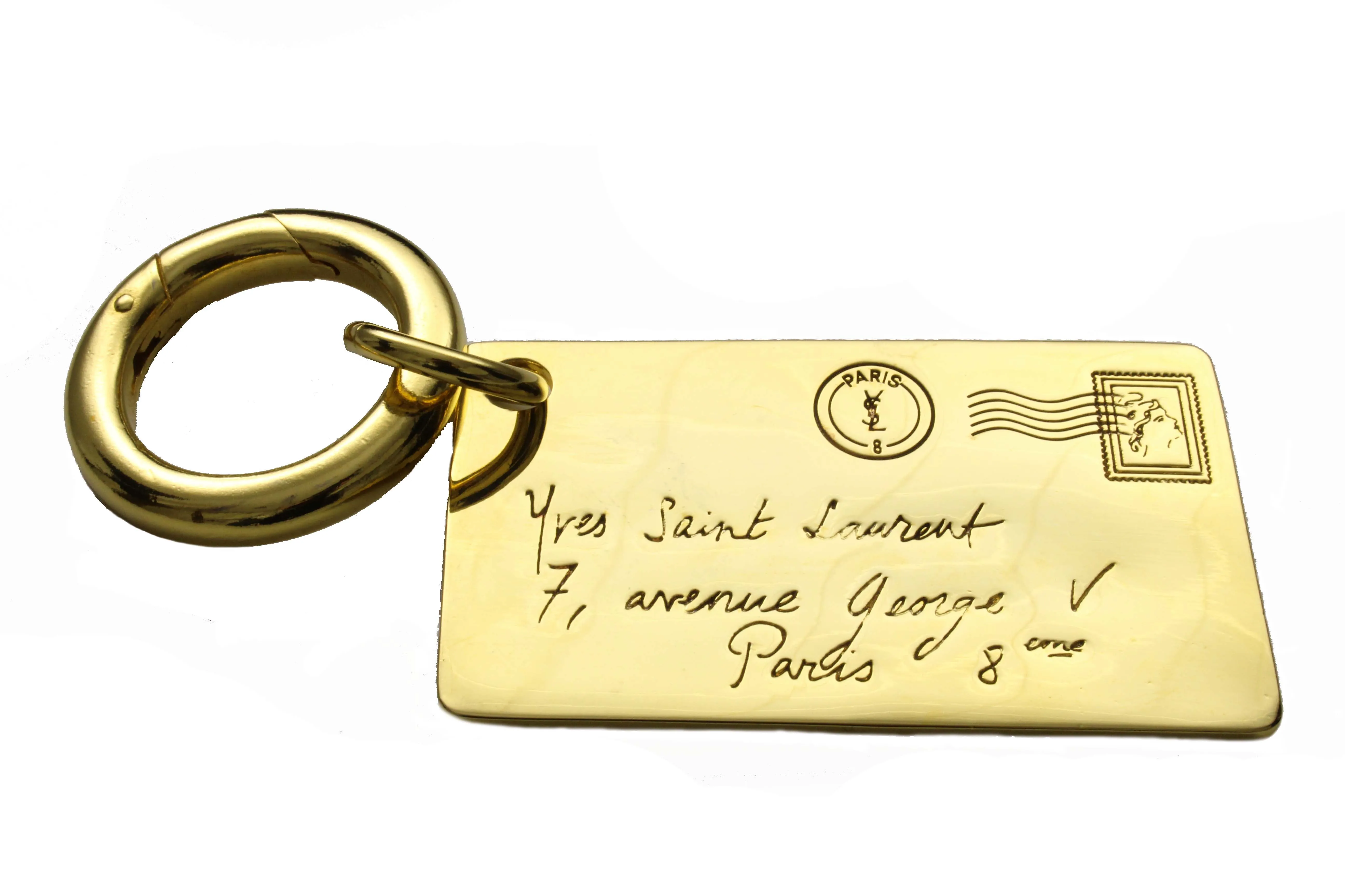 YVES SAINT LAURENT Y-mail large envelope key-ring bag charm