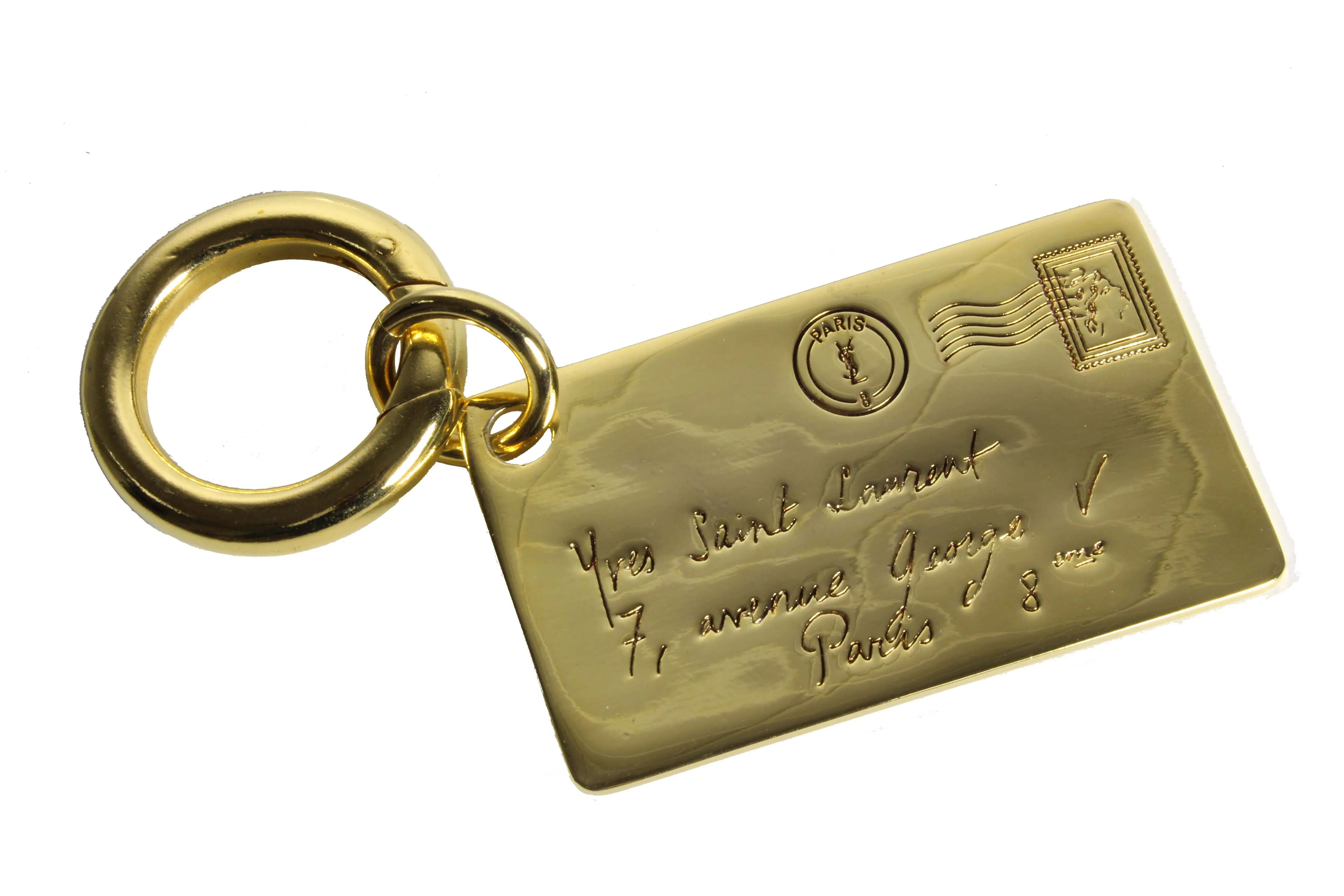 YVES SAINT LAURENT Y-mail large envelope key-ring bag charm